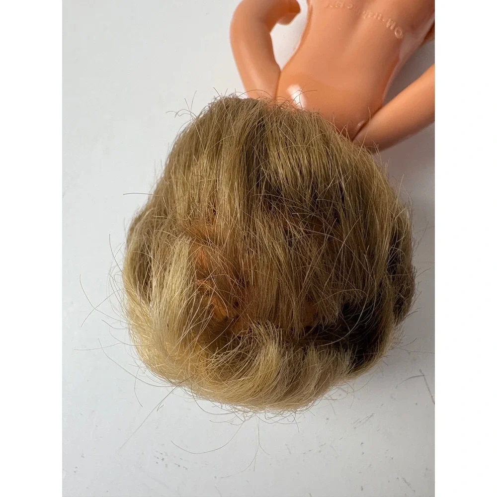 Vintage 1976 Mattel Small Vinyl Doll 5 Inch Teal Eyes Blonde Hair Retro Toy
